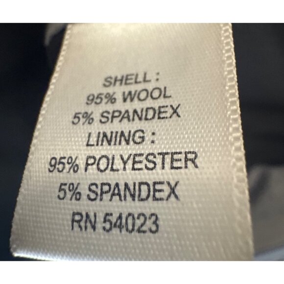 Banana Republic Size 12 Jackson Fit Stretch Black Trousers Wool Blend - Picture 11 of 13